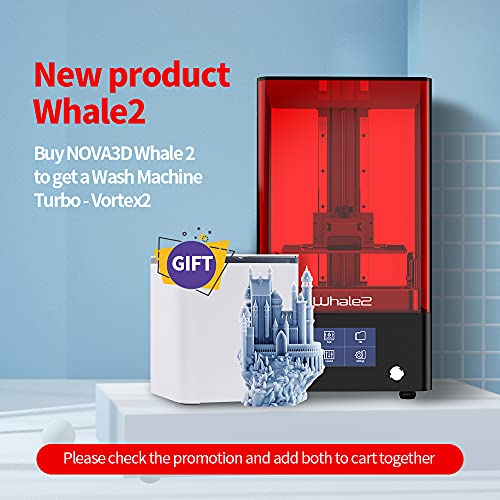 NOVA3D Whale2 MSLA 3D Drucker Groß mit WLAN, 3D Resin Drucker mit 8,9 Zoll 4K Monochrome Bildschirme, Printer Baugröße 192x120x250 mm und 8GB Speicher - Image 3