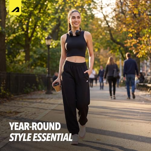 Image of Boldfit Women Joggers Track Pants, Relaxed Fit, Soft & Breathable, Elastic Waist with Drawstring, Moisture-Wicking, Durable with Pockets, Stylish Sweatpants for Gym, Yoga, Travel & Casual Wear