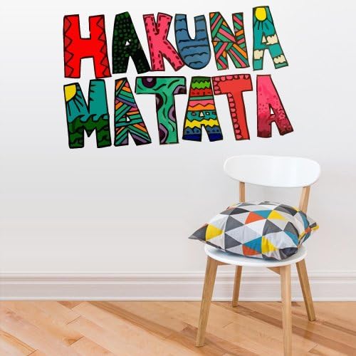Letrero Hakuna Matata - Vinilo decorativo para pared, diseño de rey león (col656)