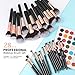 Docolor Makeup Brushes 28 Piece Professional Makeup Brush Set Christmas Gift Premium Cosmetics Brushes Synthetic Kabuki Foundation Brush Blending Face Liquid Powder Cream Blush Concealers Eye Shadows Make Up Brushes