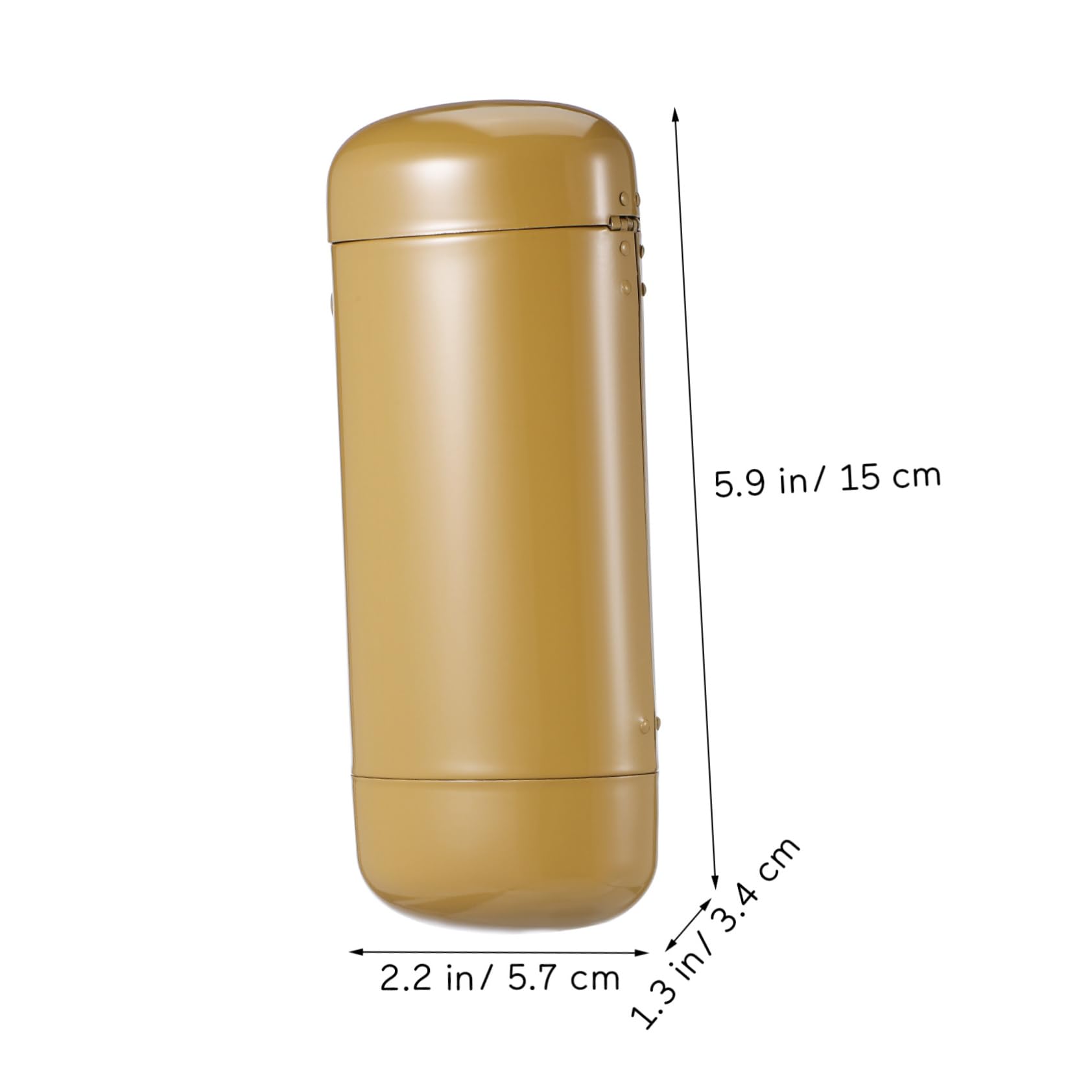 Homoyoyo Reise Brillenetui aus Metall, Flach und Schlank, Beige