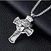 NIGHTCRUZ INRI Jesus Christ Necklace, Cross Pendant Necklace with Crown of Thorns Jesus