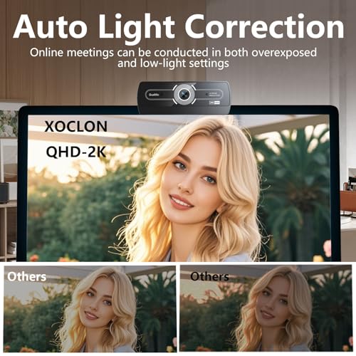 image for XOCLON 2K Webcam for PC - 2K Ultra HD Computer Camera with PDAF Autofo