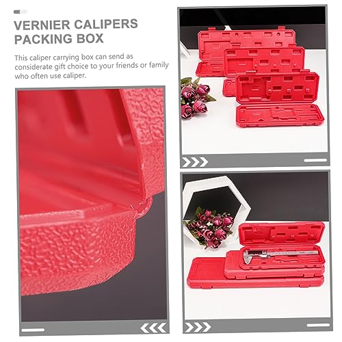 Caja plástica roja para calibrador con organizador portátil miniatura 3