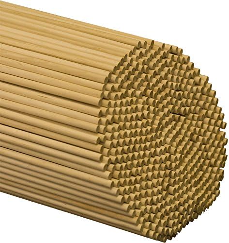 Wooden Dowel Rods 1/4" x 12" - Bag of 400