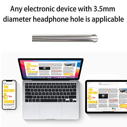 Juyeer Headphone Plug Extraction Tool - Customized Metal Tube Grip Stick Puller, Headphone Tip Removal Tool With Headphone Hole Cleaning Brush #TOP6