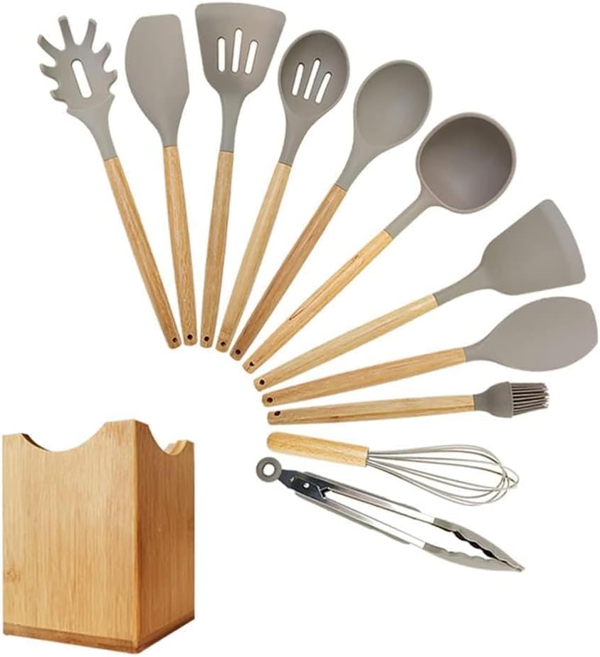 Silicone Kitchen Utensils Set Large Spoon Spatula Accessories Cooking Tools