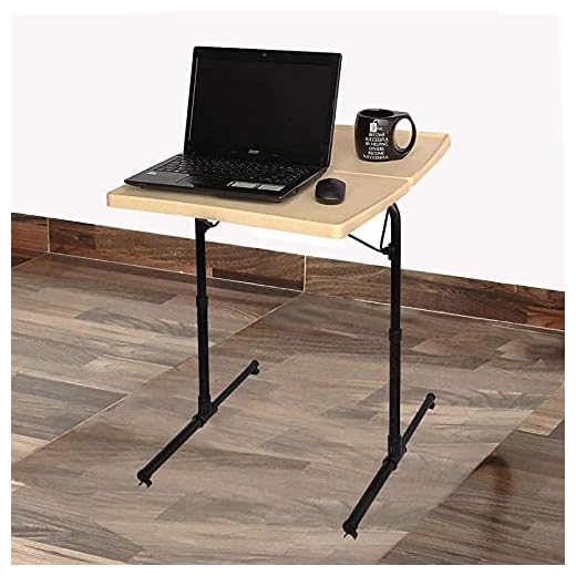 bi3 Table Dual Top Multipurpose Laptop Study Dinning Portable Table Strong Adjustable Height (Gold Marble)