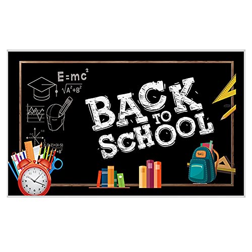 PartyYeah 6 x 3.5ft Back to School Backdrop, First Day of School Backdrop Banner 2021 Classroom Office School Photo Booth Prop Wall Decoration Back to School Party Decorations (B)