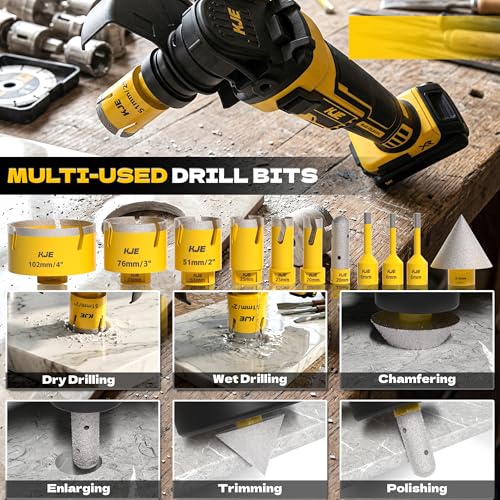 KJE 15PCS Diamond Hole Saw Kit