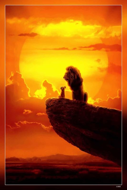 POSTERDADDY The Lion King 2019 Lion Mufasa The Lion King Simba 1Matte Finish Paper Poster Reprint Matte Finish Paper Unframed 12 x18 Inch (Multicolor) - 11885