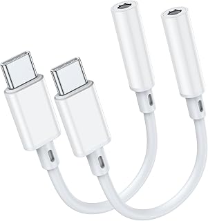 USB C to 3.5mm Headphone Jack Adapter for iPhone 17 16 15 Pro Max Air, Type C Aux Audio Dongle Cable Cord Compatible with iPad Pro Air 4 5 Mini 6, Samsung Galaxy S25/S24/S23/S22/S21 Ultra, MacBook