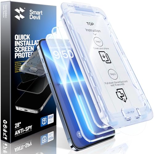 SMARTDEVIL 2 Pack Screen Protector for iPhone 13 Pro Max/iPhone 14 plus Tempered Glass, HD Clear Film, Easy Installation, Dust-Free & Bubble-Free iPhone 13 Pro Max, iPhone 14 Plus
