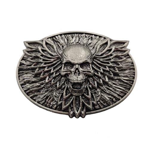 Hebilla de calavera Xwest para personalizar cinturones intercambiables de cuero