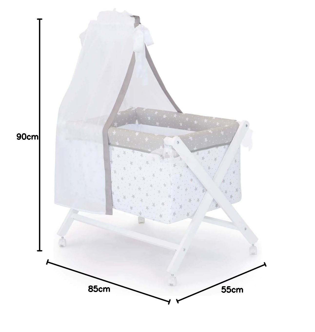 NAF Minicuna + Textil Y Velo Stars and Dots, Color Rainbow and Grey, 8 g