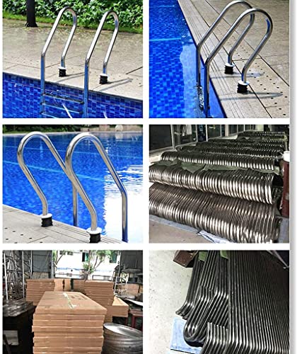Barandilla embebida para piscina con escalera y 2 pasos miniatura 6