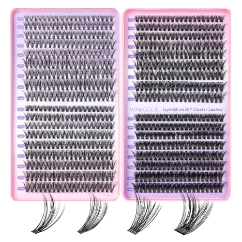 Image of 700pcs Cluster Lashes Wispy Lash Clusters, D Curl Natural Eyelash Clusters DIY Cluster Eyelash Extensions at Home, 8-16mm