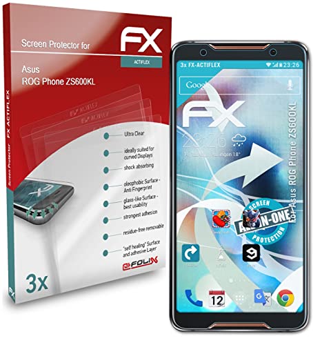 Atfolix Screen Protector Compatible With Asus Rog Phone Zs600Kl Protector Film, Ultra Clear And Flexible Fx Screen Protection Film (3X) #TOP23