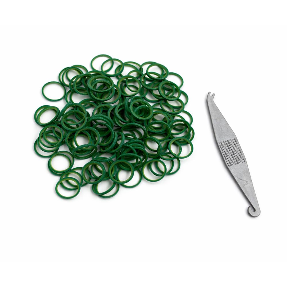 Dentosmile Orthodontic Colour Elastics | Dental elastics band for teeth gap | Size (5/16" - 3.5 Oz) Colour Green, Includes Free Elastic Placer (100)-image-30