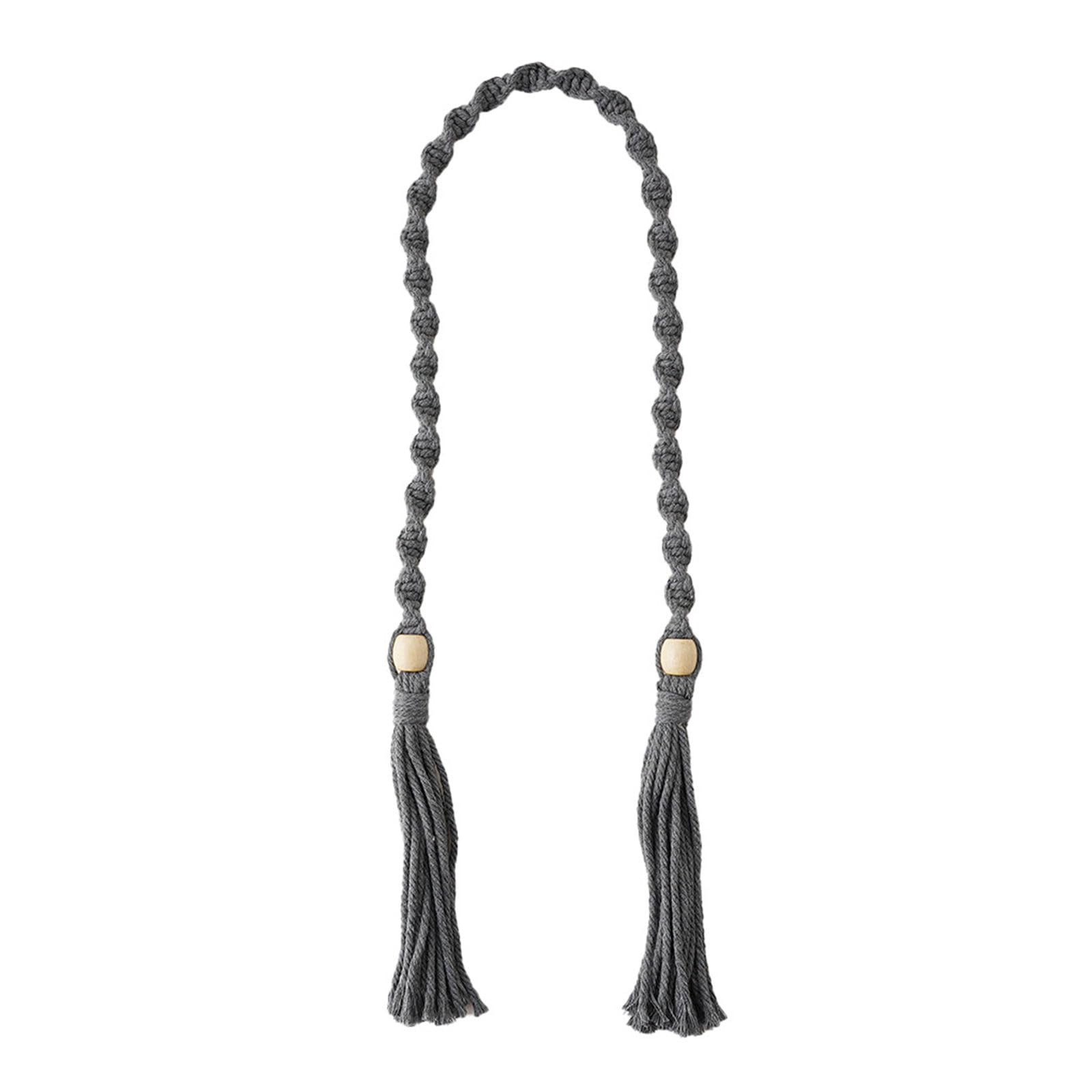 Buxuaaaa Natural Cotton Rope Curtain Tieback Woven Curtain Tiebacks for and Doors Decor Holdbacks Tiebacks