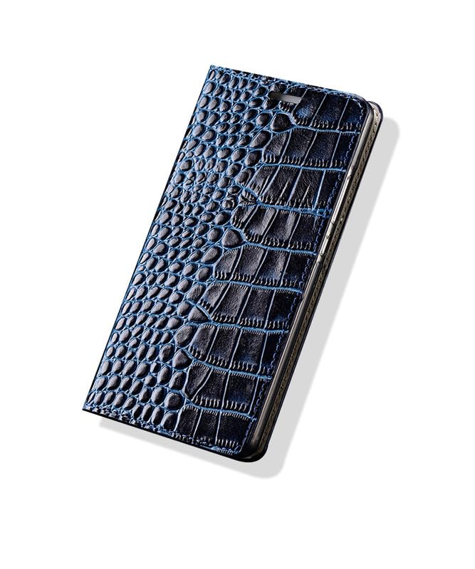 Coque Galaxy S25 Flip Cover en cuir bleu véritable Samsung
