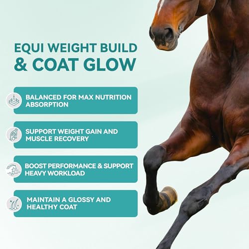 image for Vetanimus Horse Feed Topper with Flaxseed, High-Fat Feed Mix with Corn