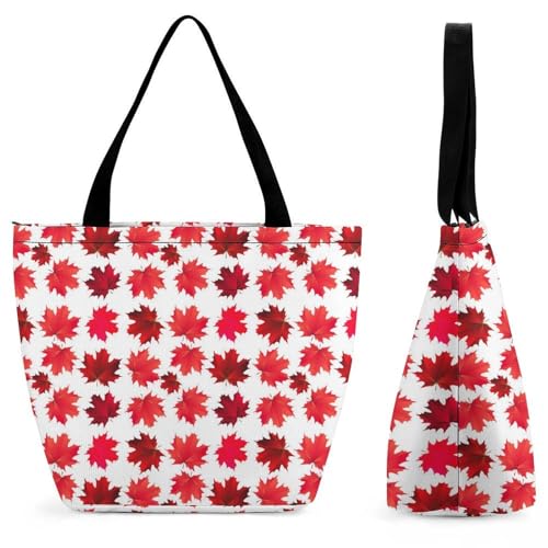 Sac à bandoulière feuille d'érable rouge idéal pour vos voyages et shopping