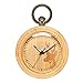 Montre De Poche avec Chaîne Montre De Poche en Bois Naturel Créatif Cerf Aigle Tour Eiffel Gravé en Bois Montres À Quartz Pendentifs Cerf