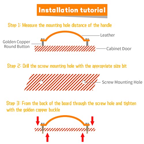LEREATI 4 Stück Ledergriffe für Möbel, Schrankgriffe Helle Kaffee Möbelgriffe Schubladengriff, Modernen Möbelknöpfe Schrank Griffe für Küchenschränke, Schränke, Tür, Wohnkultur (160mm)