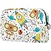 Multifunktionale Große Kosmetiktasche Kosmetikbeutel Kulturbeutel Handtasche Organizer für Frauen und Männe Raumschiff Rockets Galaxy Planet Spielzeugroboter