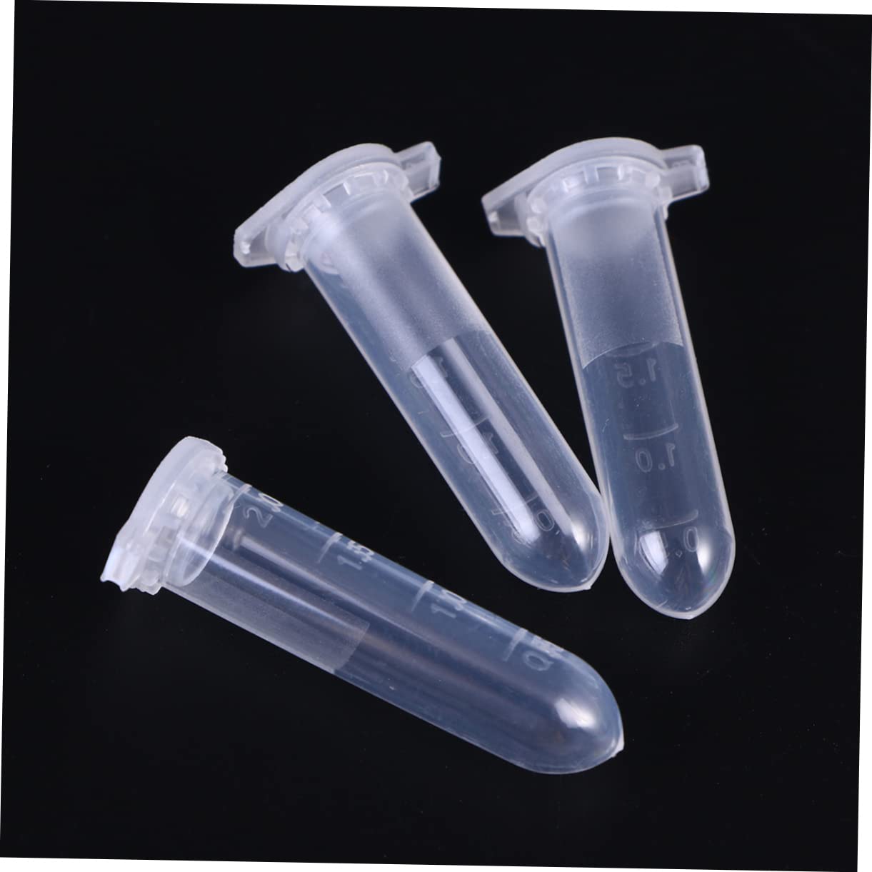 Cabilock Tubo de Centrífuga de 2ml con Base Redonda, Tapa Flexible y Escala Precisa, para Muestras y Uso Artesanal, Plástico, 1000 Piezas
