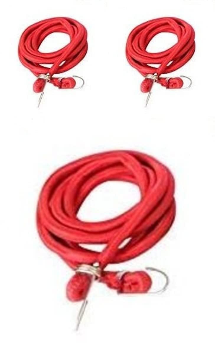 On Blow High Strength Heavy Duty Elastic Bungee/Shock Cord Luggage Tying Rope with Hooks (Red Color) - 6 FT (Set of 3) (B0C3DL2X9W) Amazon Price History, Amazon Price Tracker