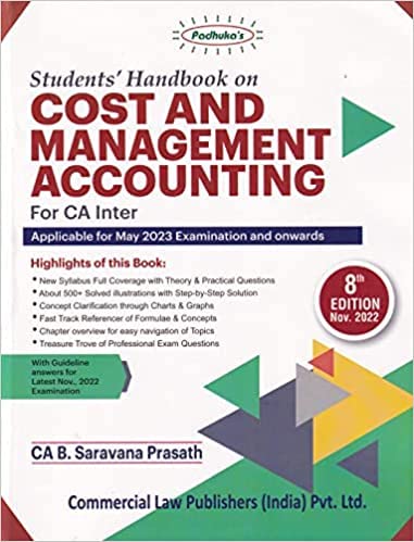 COST AND MANAGEMENT ACCOUNTING FOR CA INTER 8th EDITION 2022