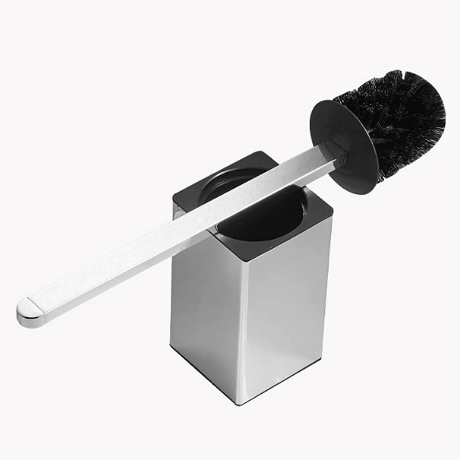 Set di scopini per WC con scopino a Parete e Staffa Quadrata, Set di scopini Multifunzione in Acciaio Inossidabile con Manico Lungo, Supporto antigoccia di Lunga Durata.