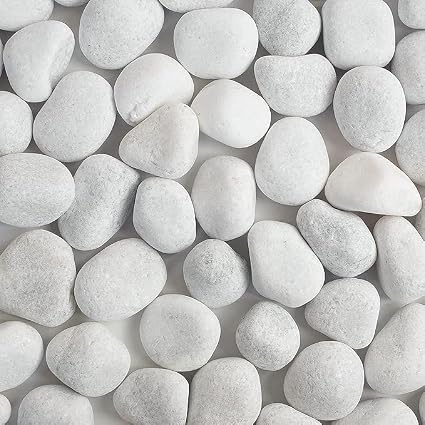 10KG Unpolished White Pebbles for Garden |Shiny Unpolished Marble Stone Pebbles for Vase Fillers Outdoor/Indoor | Pebbles for Garden Pots (10Kg, 20-40 mm, White) | Aquarium Décor, Vase Fillers, Home Décor, Outdoor Landscaping, Decorative Pebbles-image-42