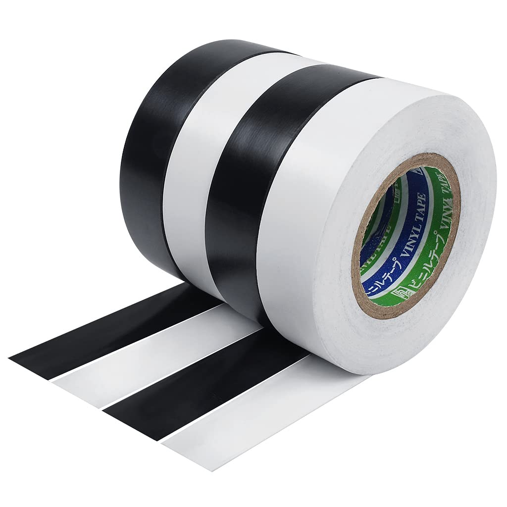KELYDI Electrical Tapes, 4 Rolls Self-Adhesive Waterproof PVC Insulation Tapes High Temperature Resistance Flame Retardant Electric Tape 16mm x 20m