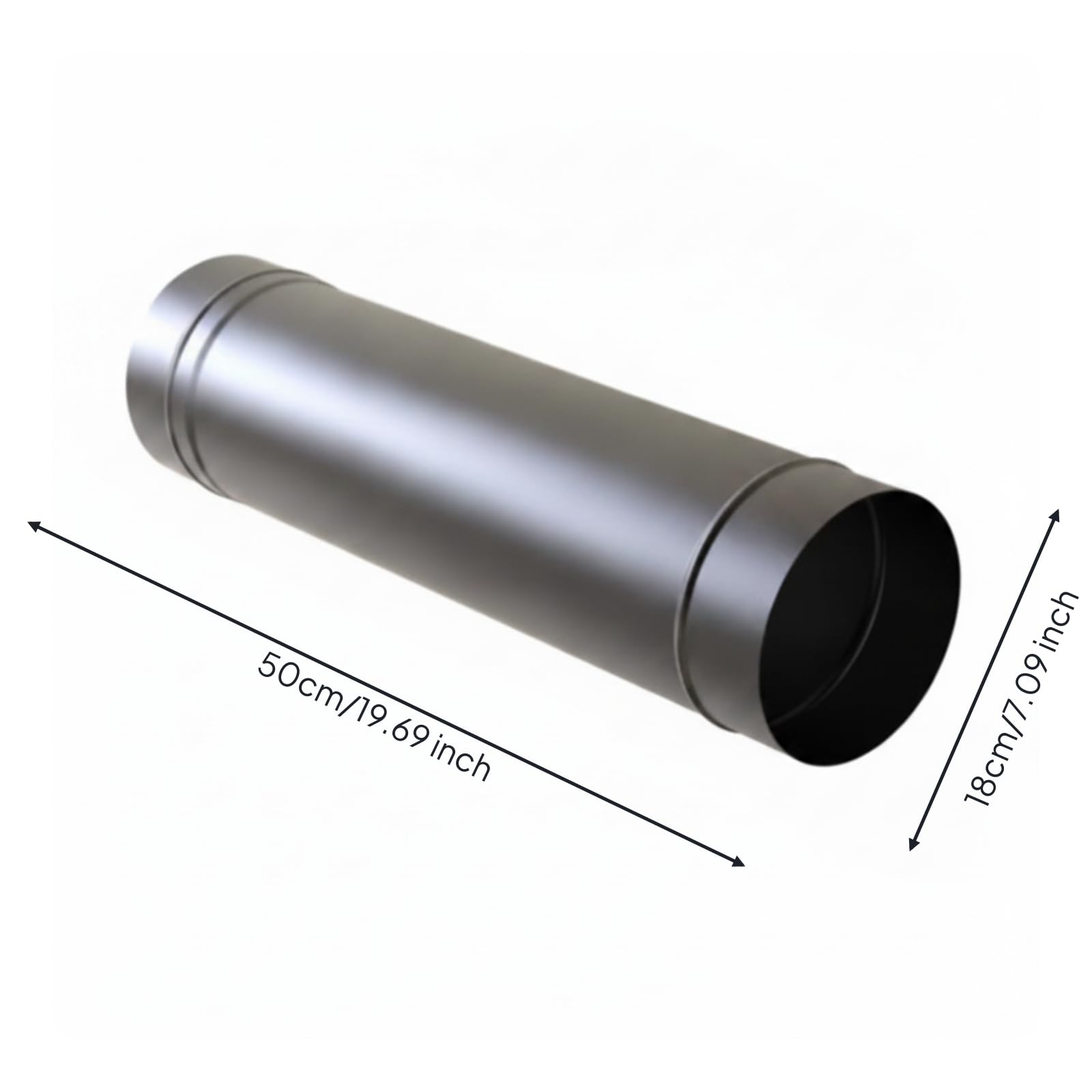 Gomito Corrugato Curva Alta Resistenza Raccordo per Insttori, Fai da Te, Caminetto, 波纹160mm 45度, Accessorio Per Camino A Legna, Gomito A 45 Gradi, Diametro 160mm, Acciaio Inossidabile Nero