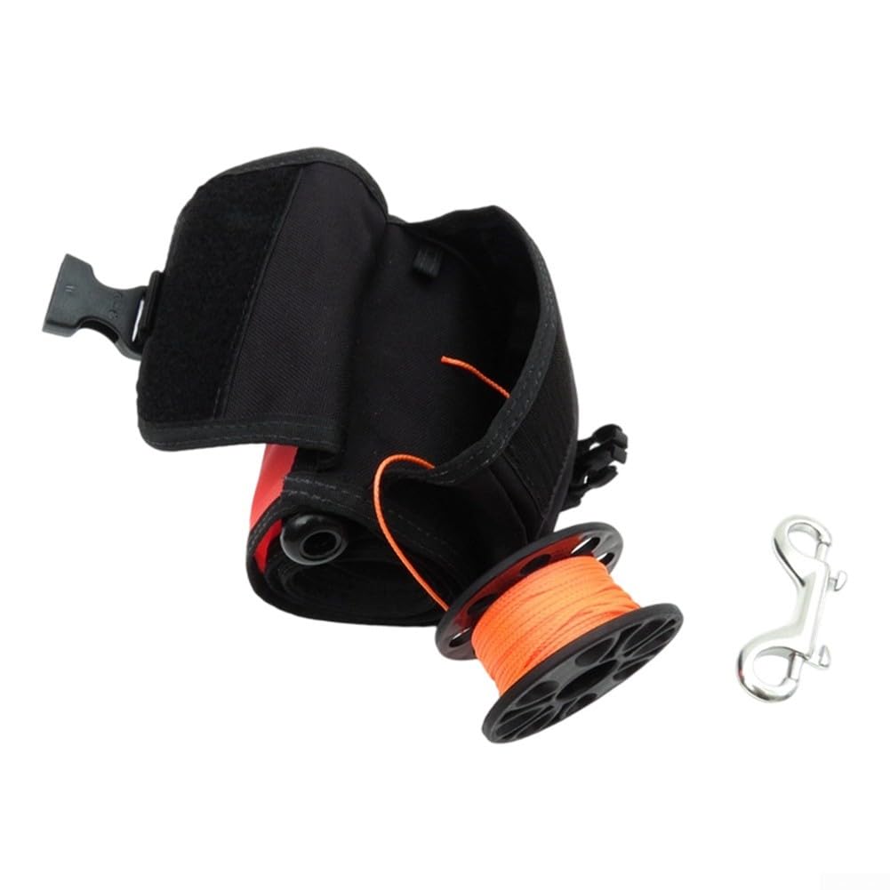 Buceo SMB marcador boya con carrete y broche para seguridad de buzo 120x15cm dispositivo de señal de nylon