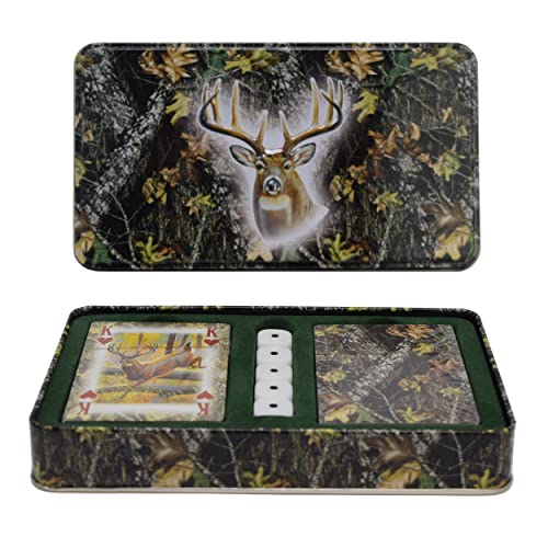 Rivers Edge Products Whitetail Deer naipes y dados