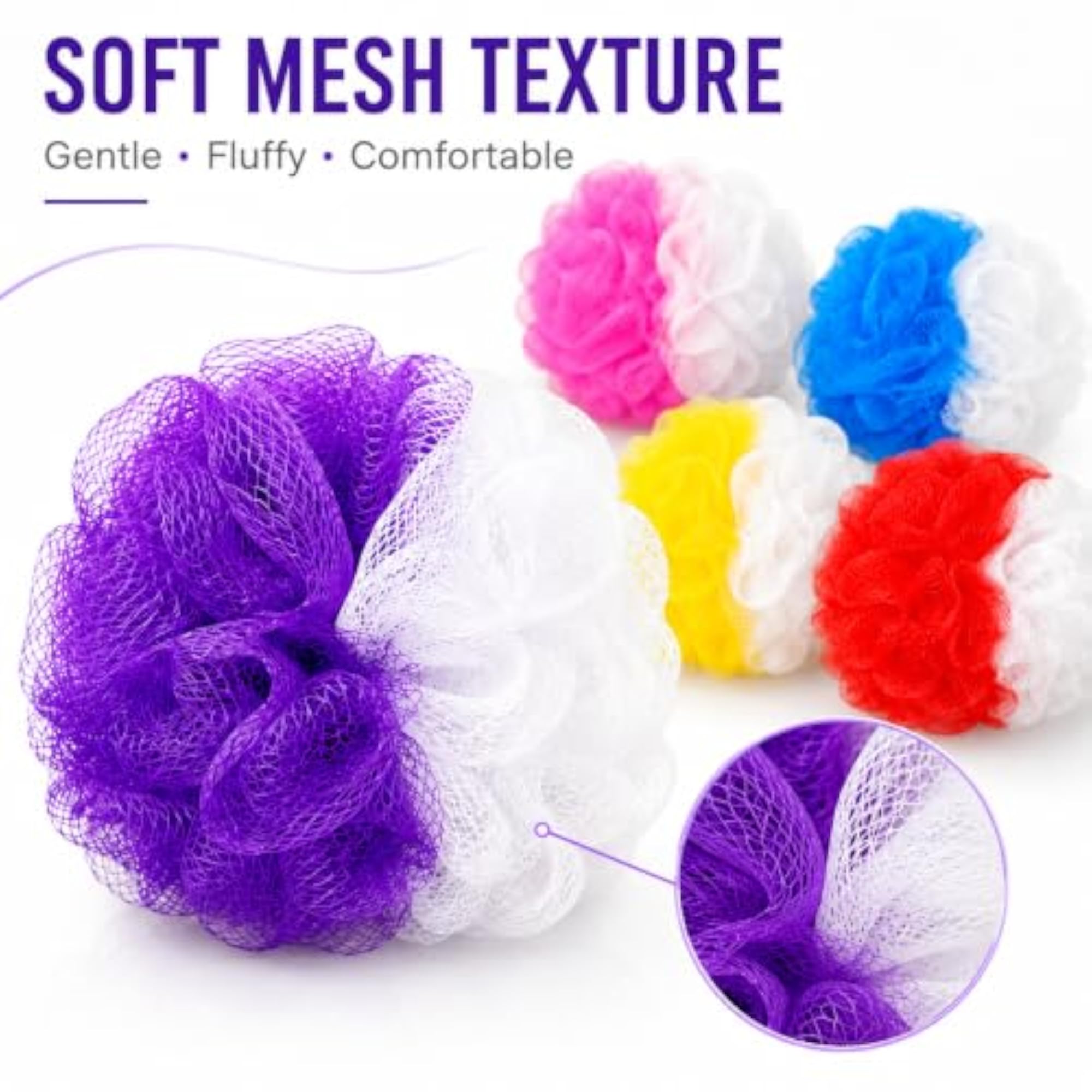 Large Nylon Extra Soft Body Wash Loofah Scrub, 1 Piece