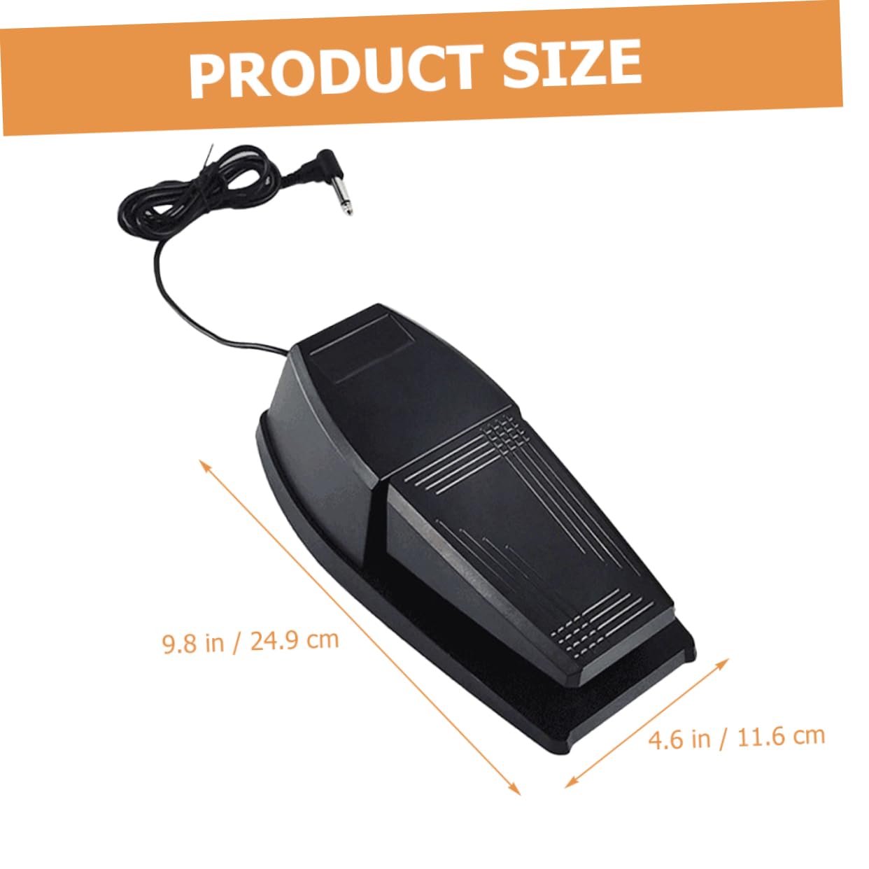 Pedal y Goma Portátil Negro de Piano Sustain para Abs | Teclado Midi, Resistente y Robusto, Efecto de Sostenido, Accesorio para Instrumentos Musicales