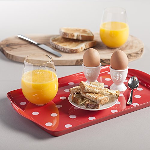 Zeal Melamine Dotty Serving Design Tray (39x24cm) Red, 39 x 24 x 3 cm - Image 2