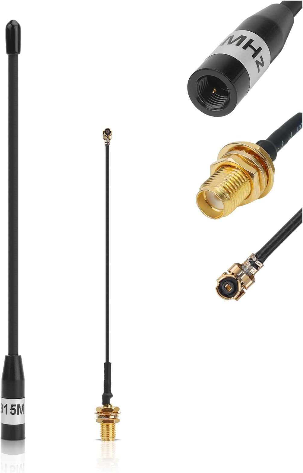 915MHz Antenna 10dBi Gain for Meshtastic LoRa Long Range Soft Whip Antenna, 17cm Omni SMA Male Black (1 Pack)