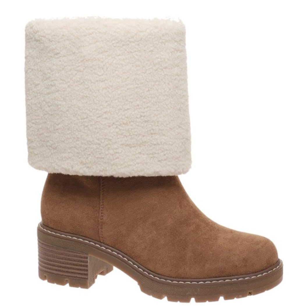 Pierre Dumas Womens Everlee-2 Winter Boots Mid-Calf Faux Suede Round Toe Pull-On Booties