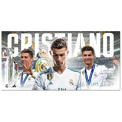 Image of Posternet Football Legend Inspired Wall Poster Set of 3 | 12 x 18 Inch Premium 170 GSM Posters | Sports Wall Art for Bedroom, Gaming Room, Office & Gym Decor | Modern Athlete Inspired Room Decoration
