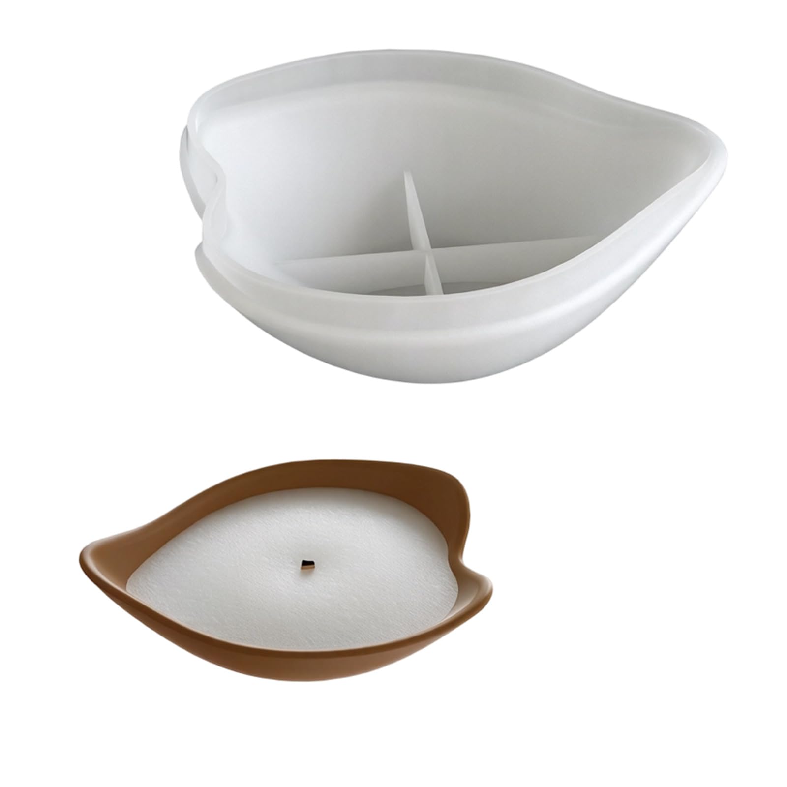 MIDOKSTUA Planter Silicone Molds Floral Plant Shape Bowl Silicone Molds for Container Soap Decorative Bowl Multipurpose Elastomer Cast