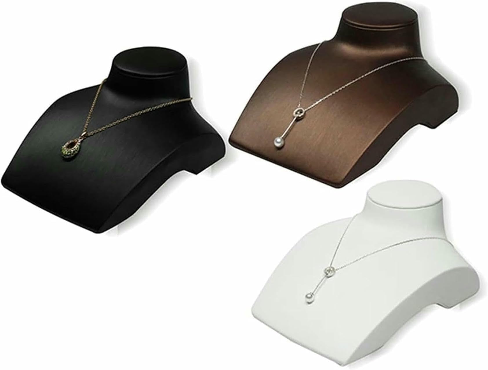 Expositor de Busto para Collares, Organizador de Joyas, de Piel sintética, para exhibir Collares y Joyas de Cadena (A)