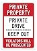 Private Property Keep Out Sign - 14"x10" .040 Rust Free Aluminum - Made in USA - UV Protected and Weatherproof - A82-496AL