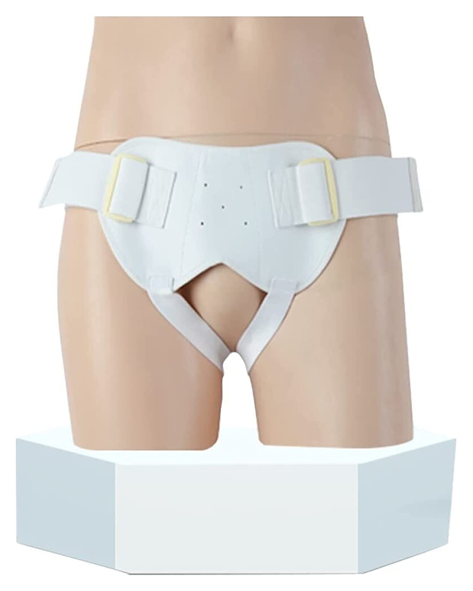 Hernia Belt Truss Ceinture pour hernie inguinale Ceinture pour hernie préopératoire réglable avec coussinets de compression amovibles pour double hernie inguinale ou sportive Ceinture pour herni