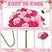 Hoemwarm 36 Pcs Pink, Hot Pink Artificial Roses with Long Stems, Fake Silk Rose Artificial Flowers Bulk for Bridal Wedding Bouquet Centerpiece Ball Arrangement Party Decor